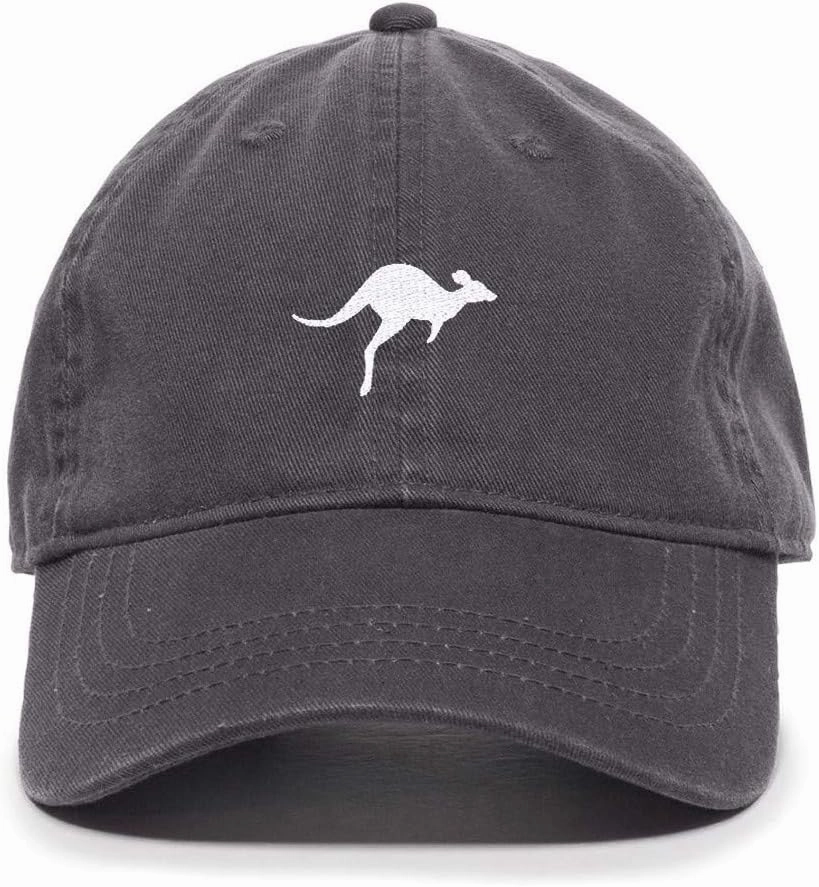 Kangaroo Baseball Cap Embroidered Cotton Adjustable Dad Hat