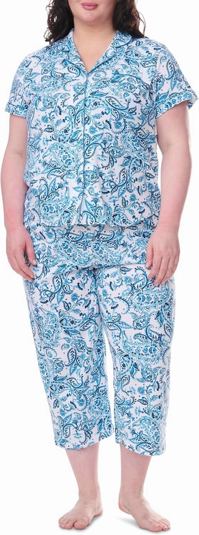 Karen Neuburger Women's Plus Size Capri Girlfriend Pajama Set