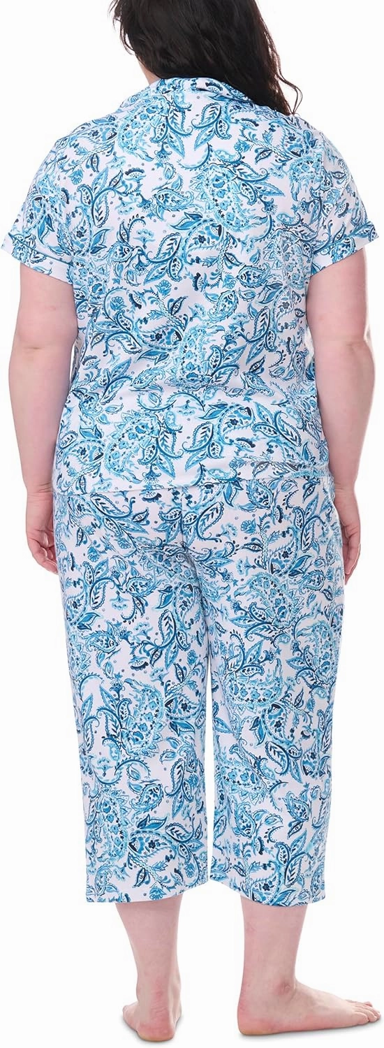 Karen Neuburger Women's Plus Size Capri Girlfriend Pajama Set