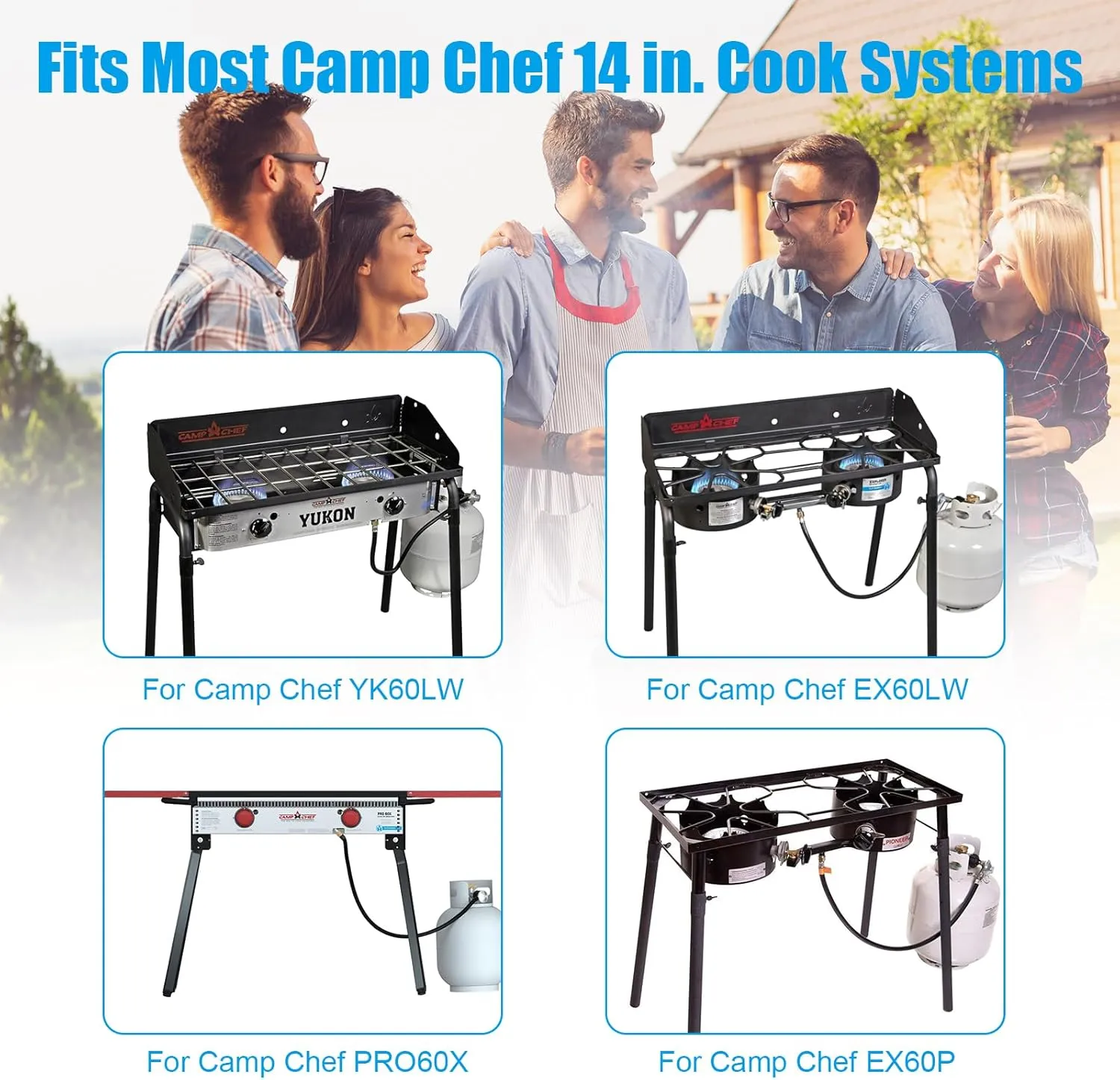 KEESHA 14 x 32 Deluxe Outdoor BBQ Grill Box, Fit Most Camp Chef Cooking Systems, Perfect for Accessories, Compatible with Original Part Number BB60X, for Camp Chef YK60LW EX60LW