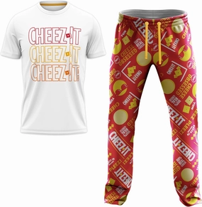 Kellogg's mens Cheez-it, Eggo & Frosted Flakes 2-pc Lounge Set With Tee & Lounge Pant in Gift Box, Multiple Designs in S-xl