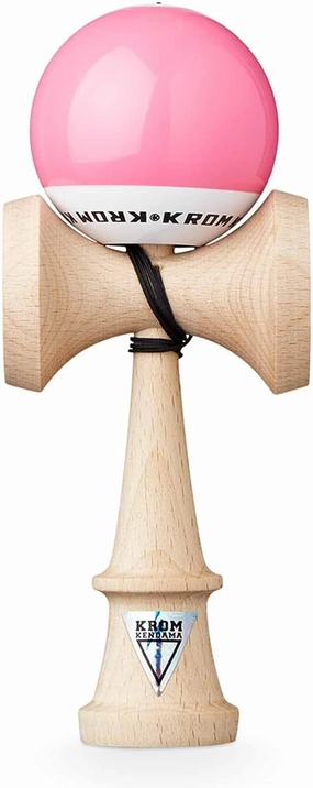 Kendama Toy POP LOL Pink - High Wood Quality - Extra Strong - for Beginner and Pro - Gift Pack : Extra String   Stickers