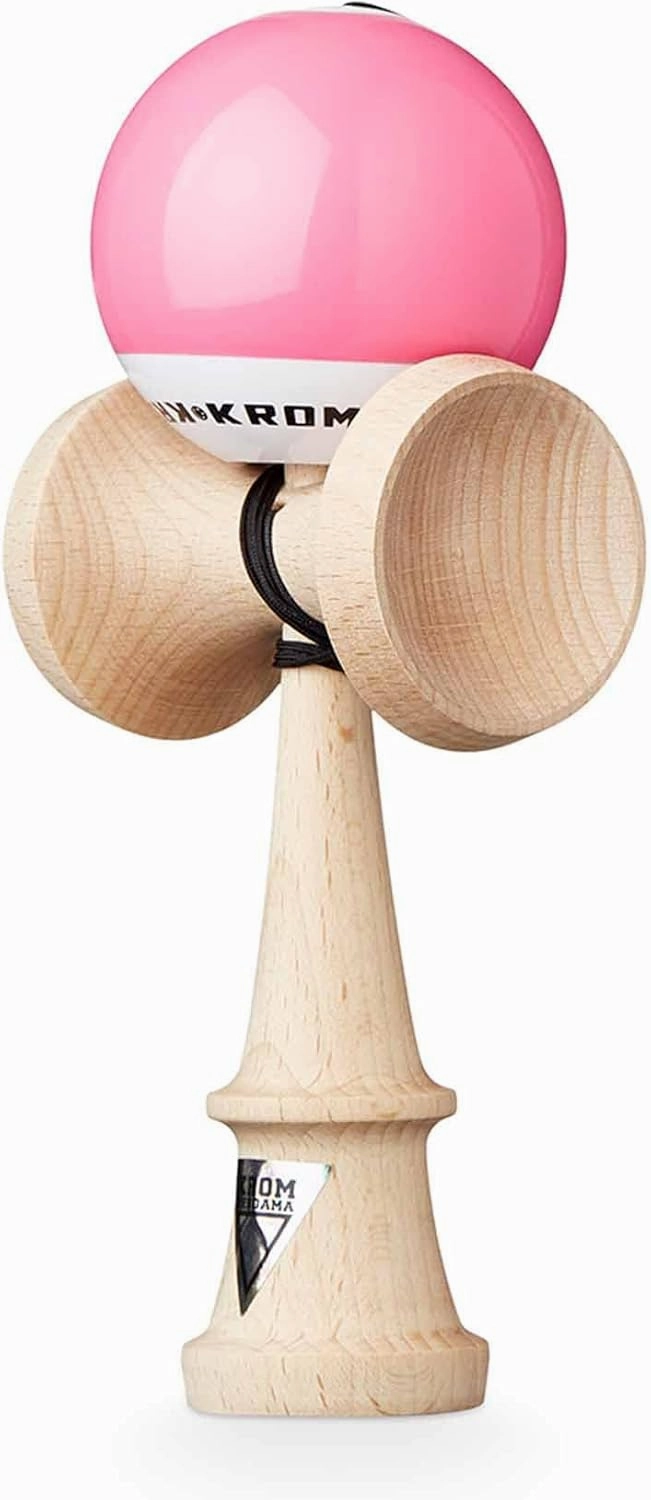 Kendama Toy POP LOL Pink - High Wood Quality - Extra Strong - for Beginner and Pro - Gift Pack : Extra String   Stickers