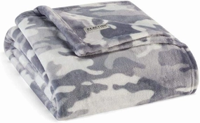Kenneth Cole New York - Throw Blanket, Plush Fleece Bedding, Cozy Home Decor for Bed or Couch (Blend Out Grey, Throw) 50" X 70"