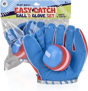 Kids Baseball Glove and Ball Set, Toss and Catch Ball Game Set, Forest & Twelfth Practice Baseball Play Set for Boys Girls, Baseball Glove & Ball Outdoor Toys for Yard Lawn Game