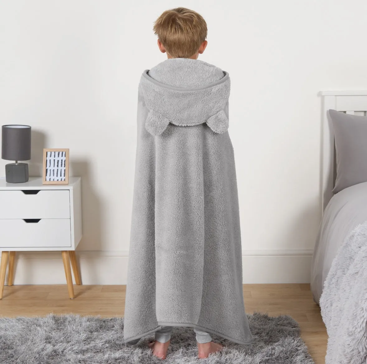 Kids Teddy Hooded Blanket