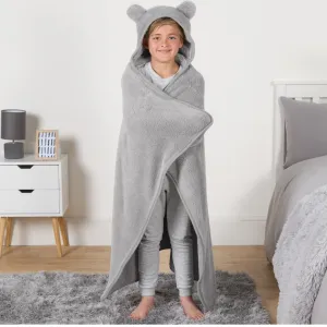 Kids Teddy Hooded Blanket