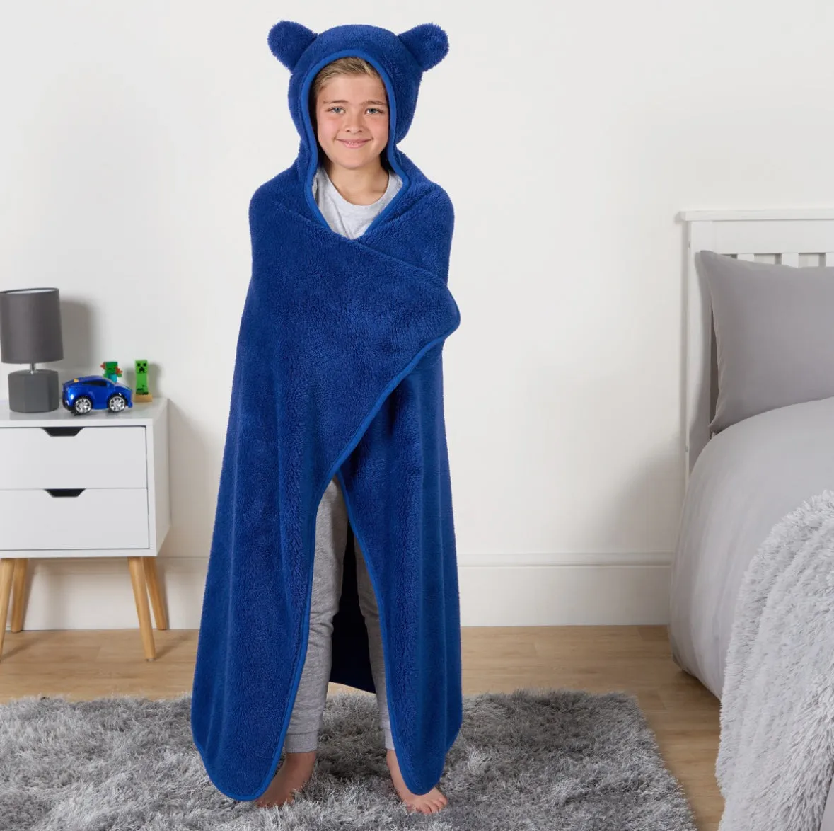 Kids Teddy Hooded Blanket