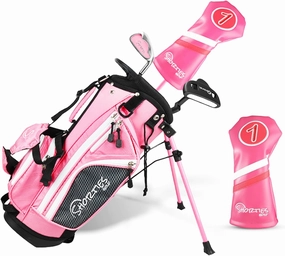 Kids Golf Club Set | Perfect for Toddler Golfers and Kids 34"-51" Tall | EasyCarry Stand Bag | Driver, 7-Iron, Putter, Headcover, and Rain Cover