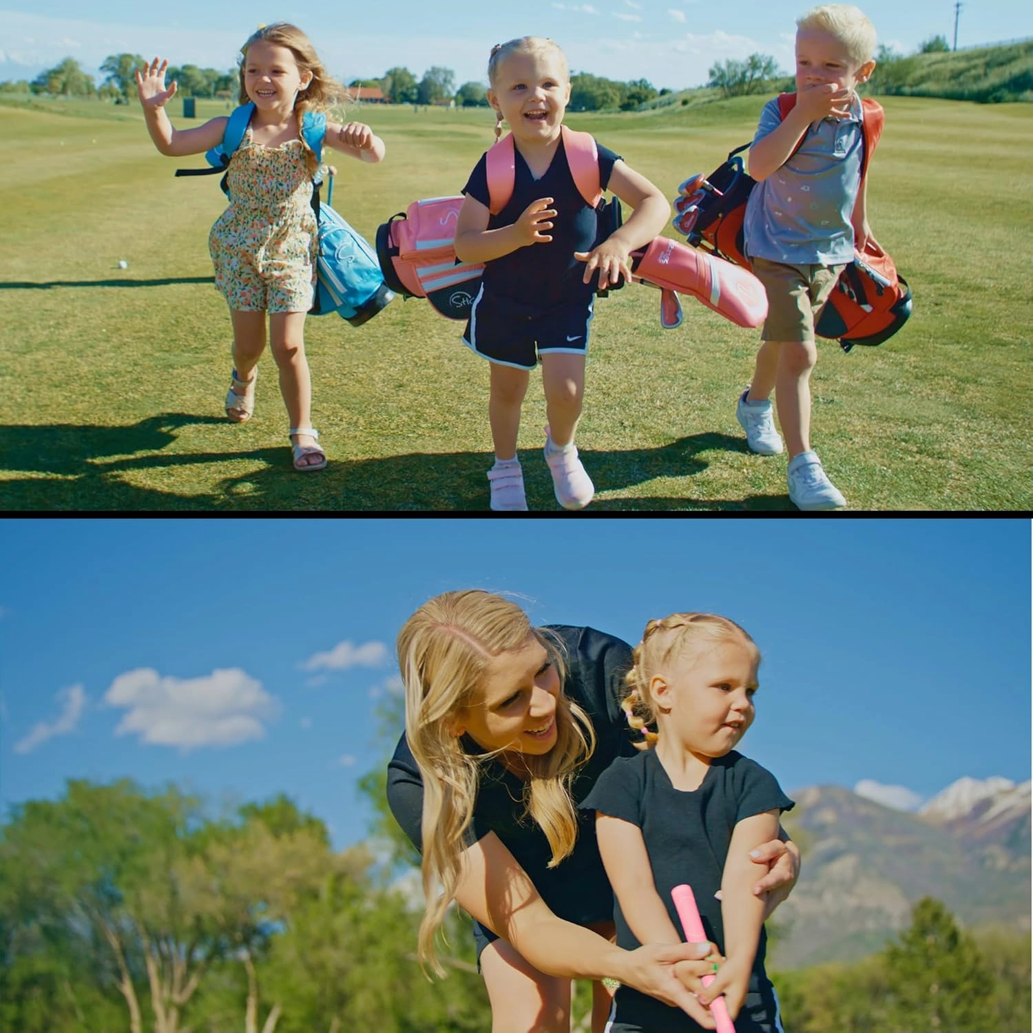 Kids Golf Club Set | Perfect for Toddler Golfers and Kids 34"-51" Tall | EasyCarry Stand Bag | Driver, 7-Iron, Putter, Headcover, and Rain Cover