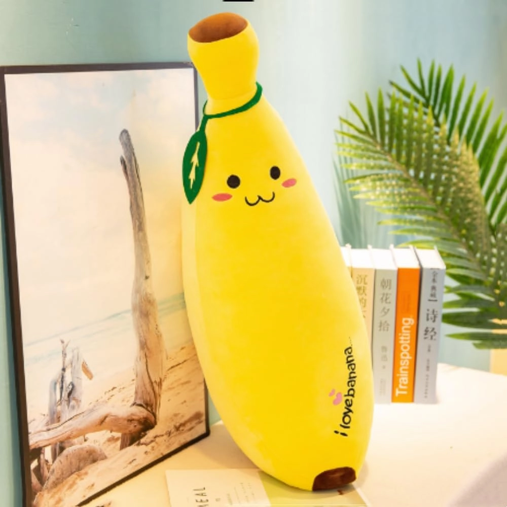 Kids Pillows Plush Banana，Cute Soft Comfortable Hugging Pillow Birthday Gifts for Kids.1 Piece Yellow (27.5inch)