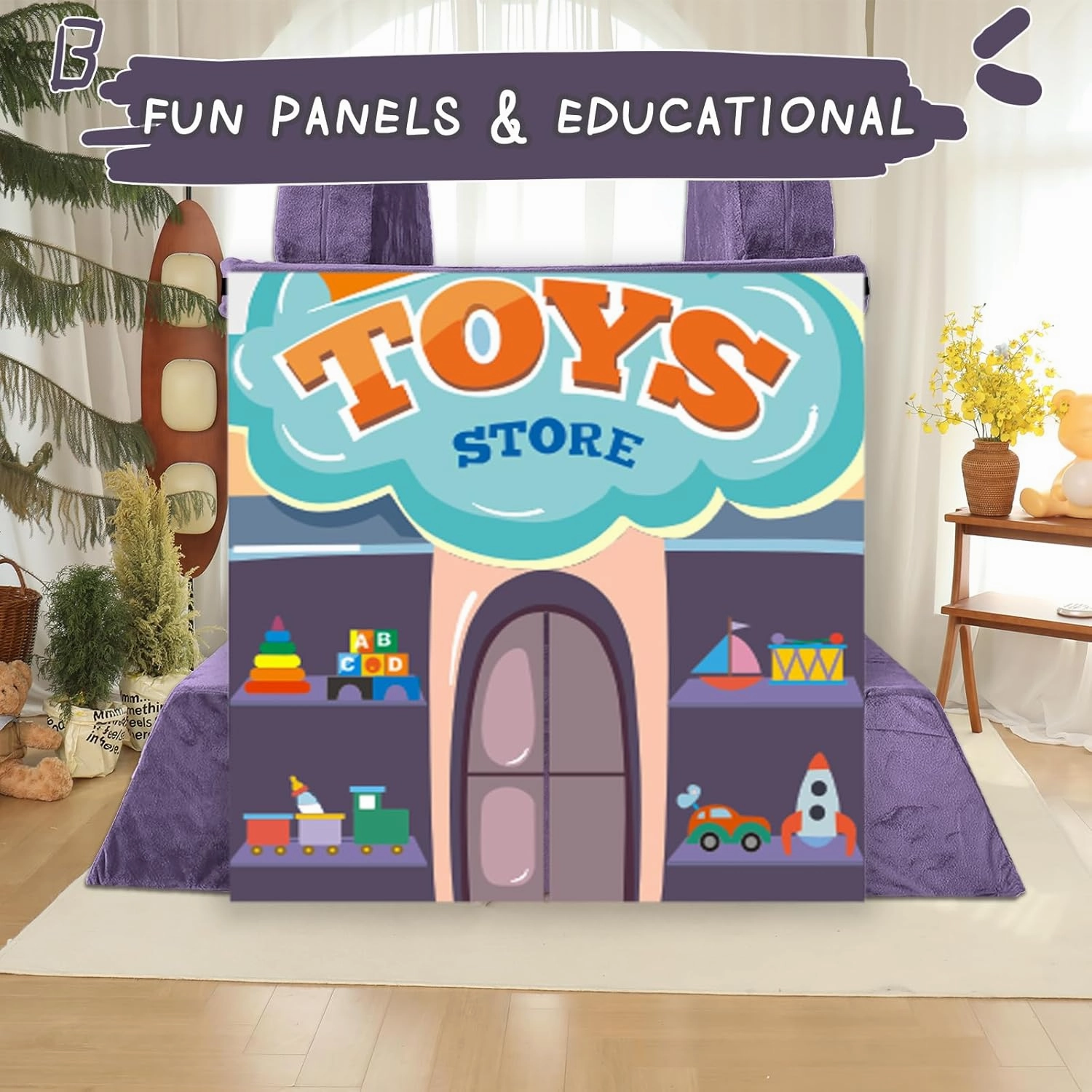 Kids Play Panel for Kids Modular Play Couch Sofa （Sofa not Included）