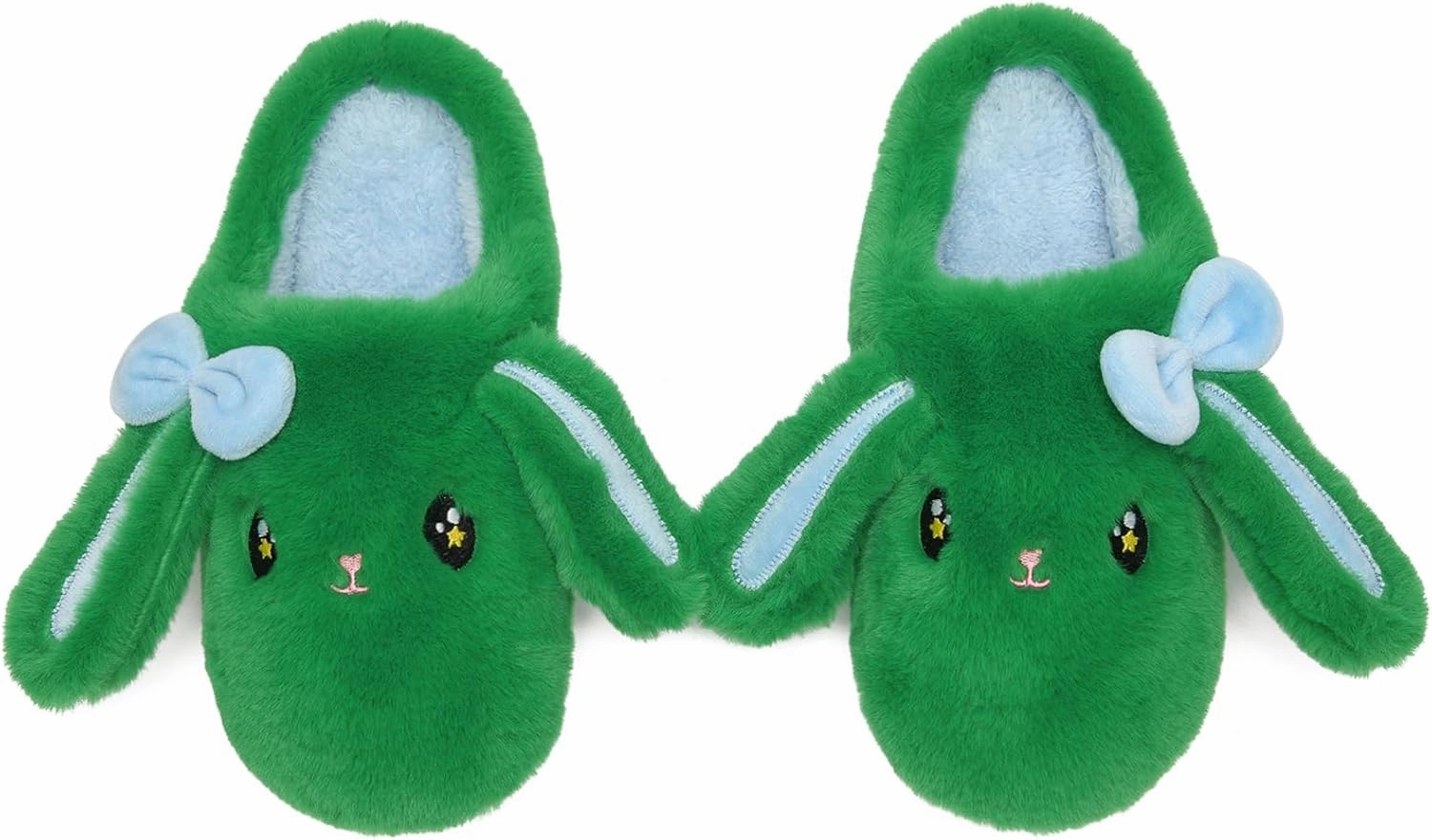 Kids Slippers Boys Girls Bunny Animal Slippers,Cute Bow Plush Funny Cartoon Rabbit Slippers,Comfy Fluffy Fuzzy Pillow Cloud Bedroom House Slippers Little/Big Kids