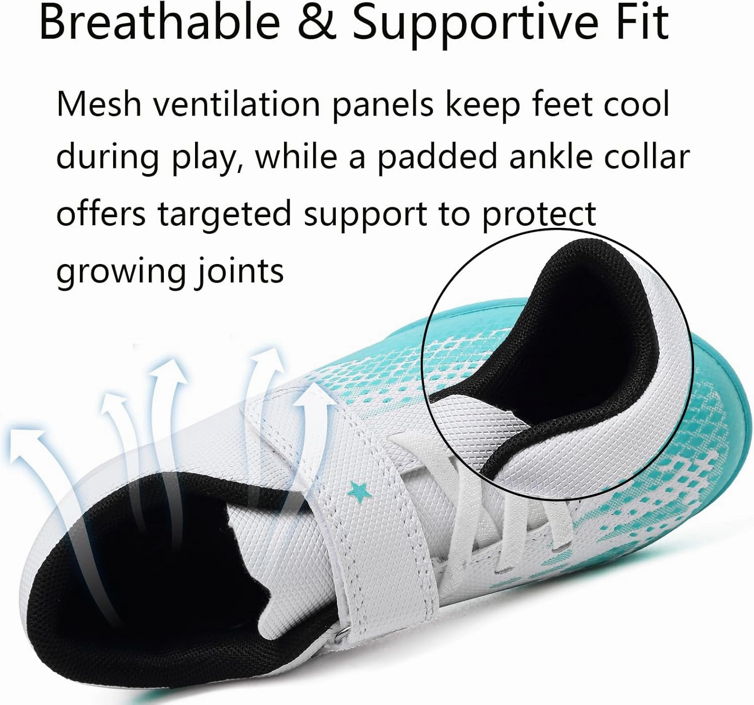 Kids Turf Soccer Shoes Boys Girls Youth Indoor Outdoor Soccer Cleats Football Shoes (Toddler/Little Kid/Big Kid)