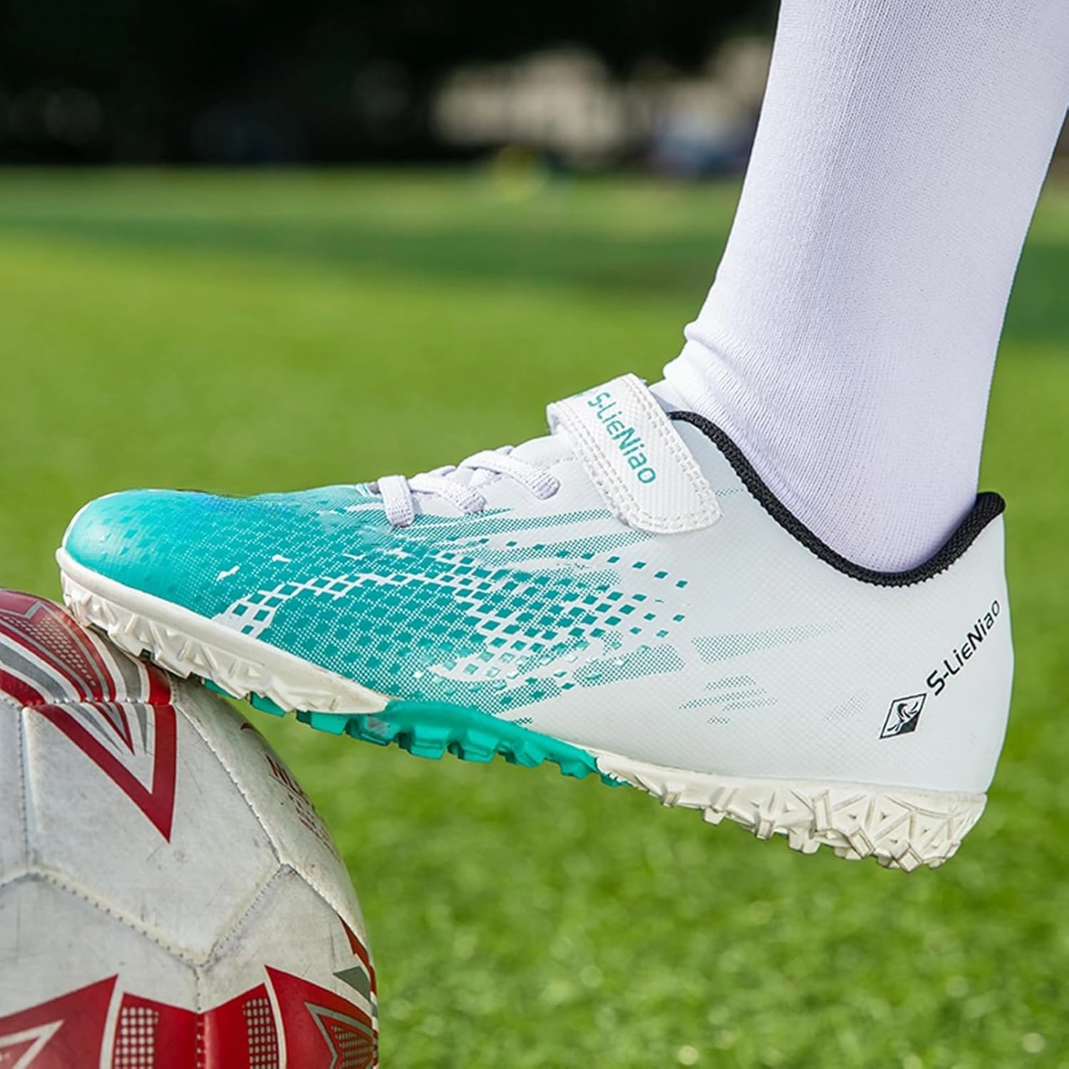 Kids Turf Soccer Shoes Boys Girls Youth Indoor Outdoor Soccer Cleats Football Shoes (Toddler/Little Kid/Big Kid)