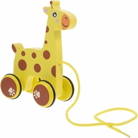 Kisangel 1pc Giraffe Pull for Engaging Traction Stimulates Imagination Coordination for Playtime Fun Animal Dragging Wheel