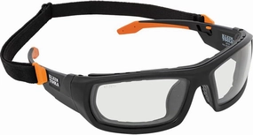 Klein Tools 60470 Safety Glasses, ANSI Z87.1  Pro Full Frame Gasket Safety Glasses, Clear Lenses, UV Protection, Anti-Fog, Scratch Resistant