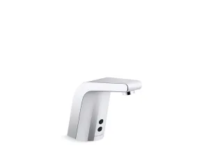 KOHLER K-7514-SATA Sculpted Touchless single-hole lavatory faucet with Insight sensor technology, HES-powered, less drain, 0.35 gpm