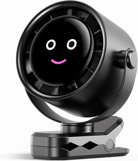 Koonie Clip On Fan, Strong Wind Ultra Quiet Small Portable, 5 Speed Rechargeable Battery Operated, Mini Personal for Stroller Travel Camping Golf Gym Cooling, Dual 360° Rotation, 4000mAh