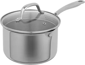 Kuhn Rikon Premium Allround Plus Saucepan 2qt - Versatile Cooking Pot for Kitchen Essentials - Durable Stainless Steel Construction - Ideal for Simmering, Boiling, and More