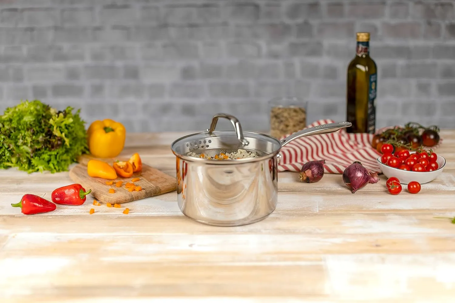 Kuhn Rikon Premium Allround Plus Saucepan 2qt - Versatile Cooking Pot for Kitchen Essentials - Durable Stainless Steel Construction - Ideal for Simmering, Boiling, and More