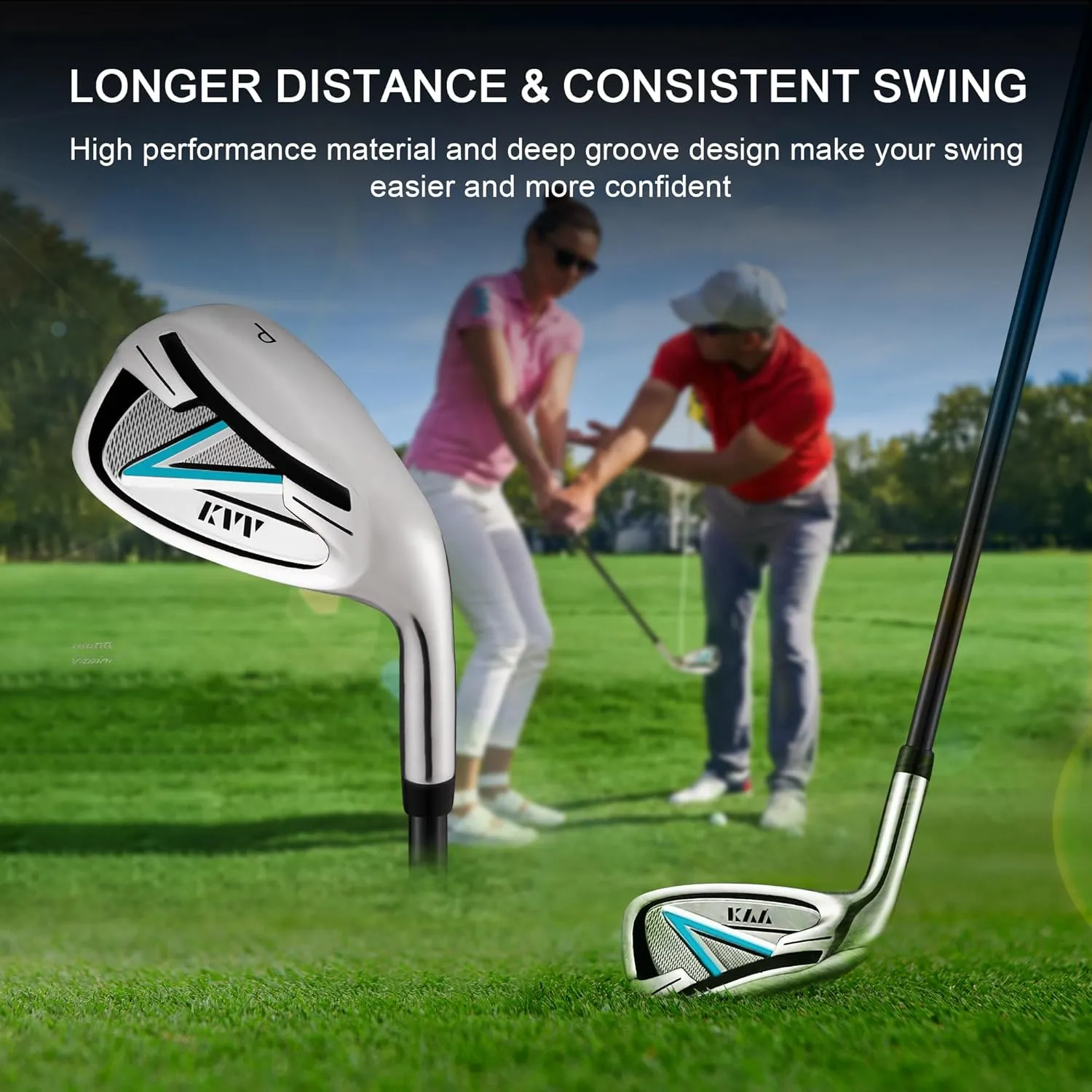 KVV Graphite Golf Irons for Slower Swingers, Beginners/High Handicap/Seniors/Ladies, Right Handed