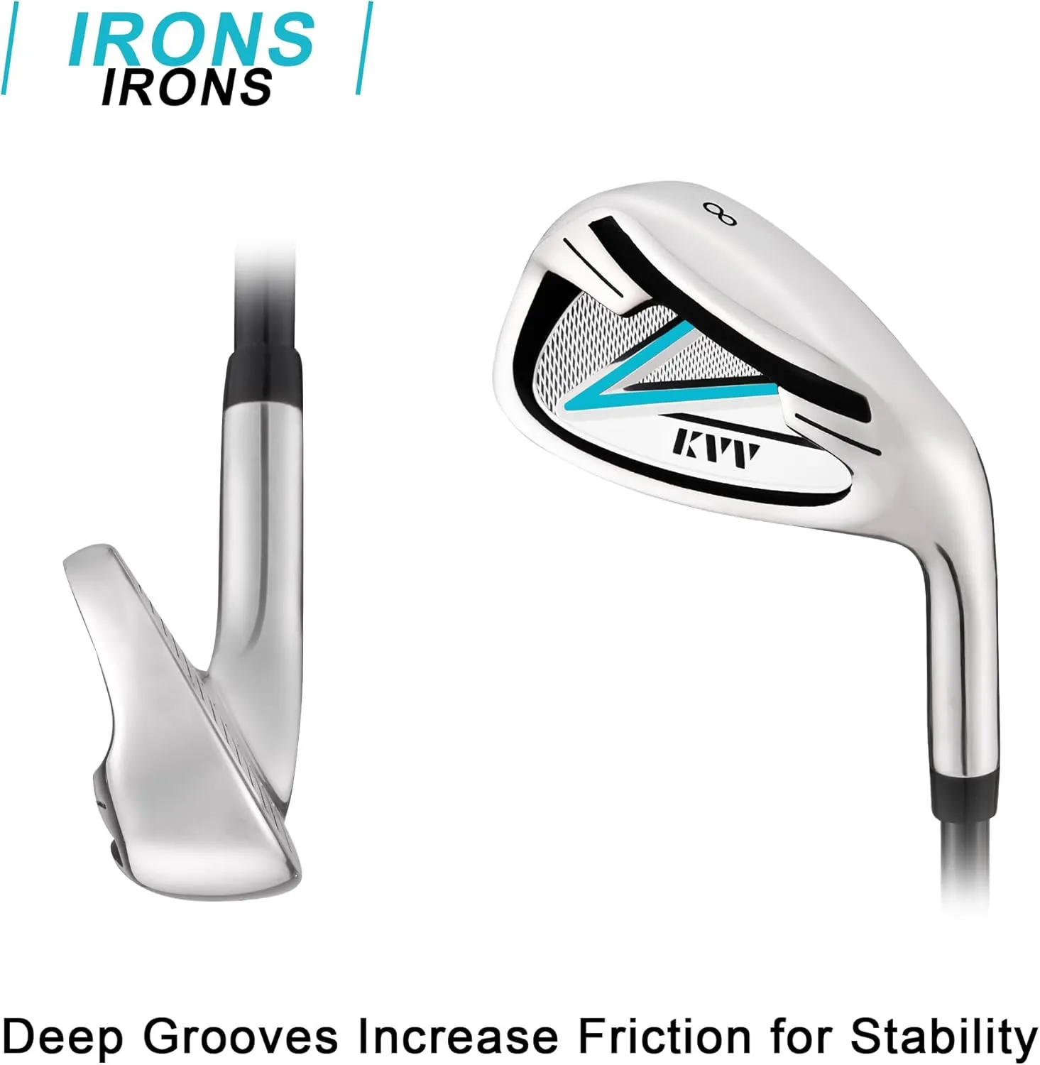 KVV Graphite Golf Irons for Slower Swingers, Beginners/High Handicap/Seniors/Ladies, Right Handed
