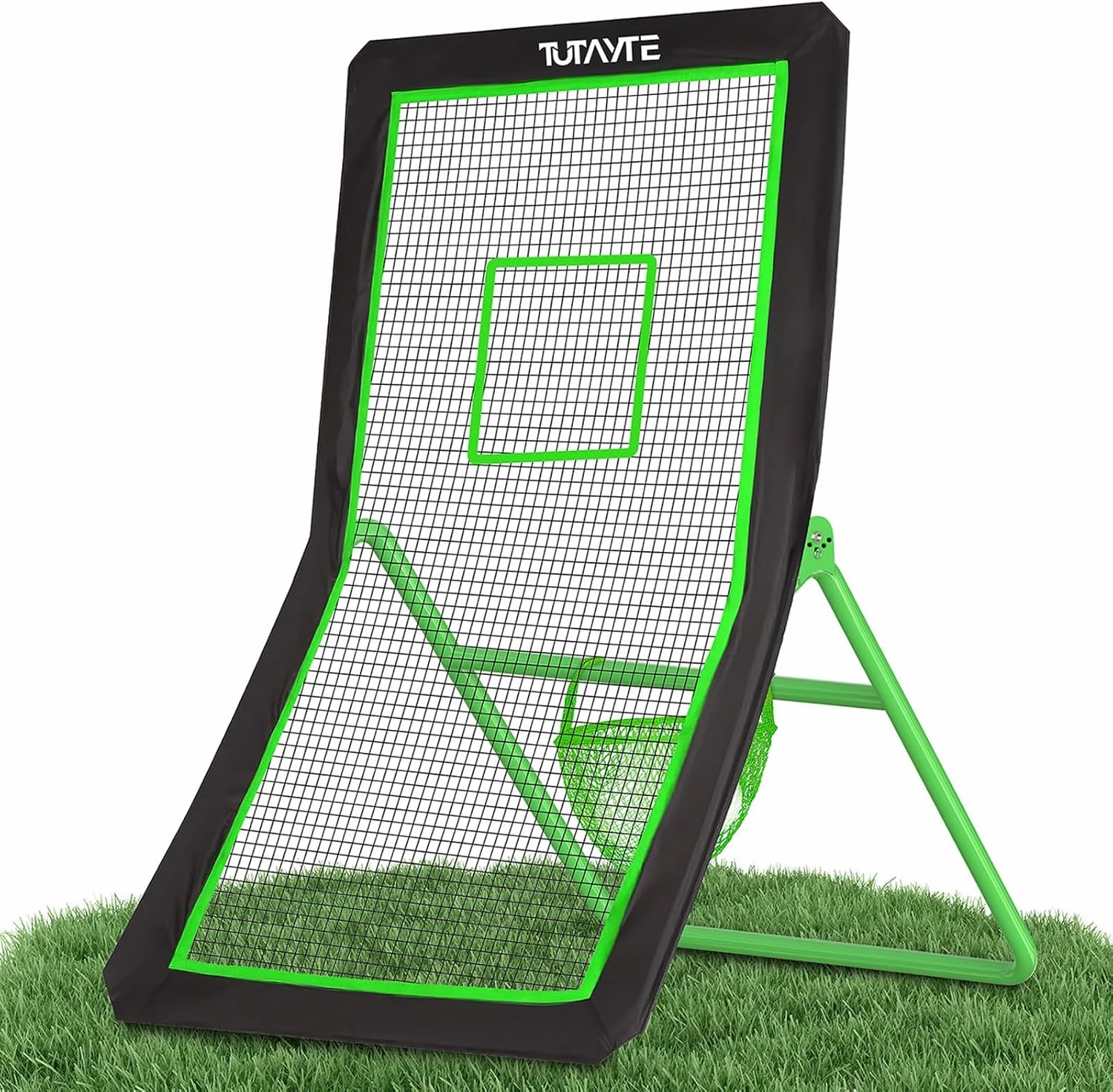 Lacrosse Rebounder, 7x4 ft Volleyball Rebounder Net for Backyard Training, Adjustable 5 Angles Heavy-Duty Frame Multi-Sport Bounce Back Net