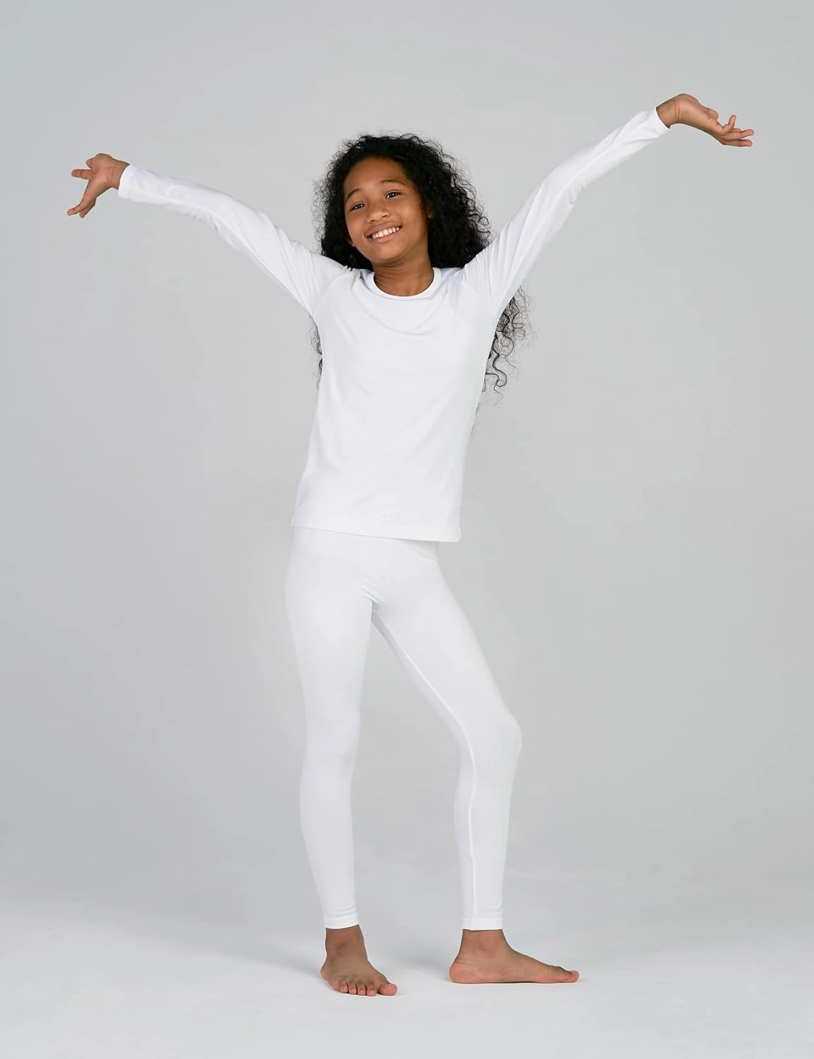 LAPASA Girls Thermal Underwear Set Fleece Lined Long John Base Layer Top & Bottom Ski Winter Extreme Cold Warm G03