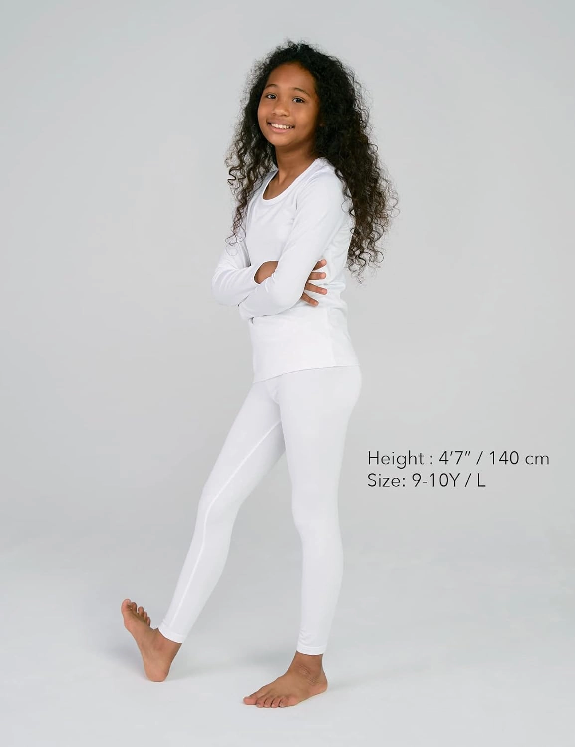 LAPASA Girls Thermal Underwear Set Fleece Lined Long John Base Layer Top & Bottom Ski Winter Extreme Cold Warm G03