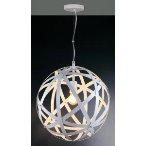 LARGE - Stunning Large Decorative White Round 1 Light Pendant