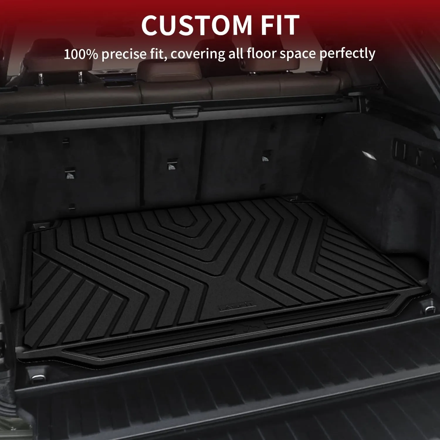 LASFIT Trunk Mat for BMW X5 2026 2025 2024 2023 2022 2021 2020 2019, All Weather TPE Cargo Mats Custom Fit Cargo Liner Front & Rear Trunk Liner, Black