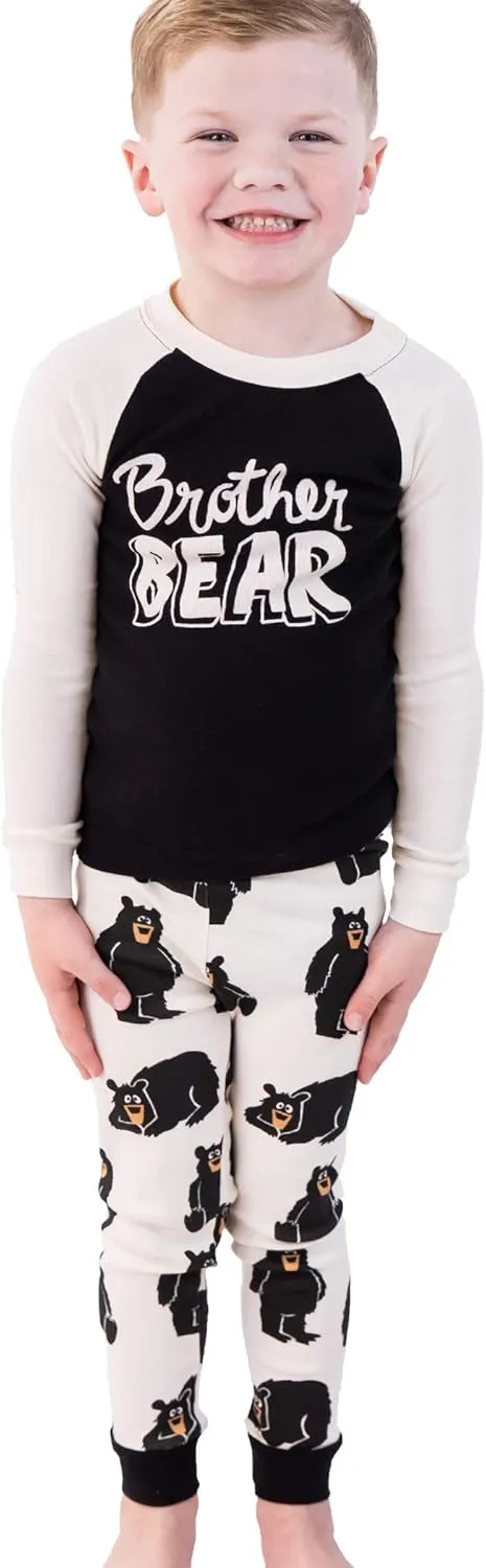 Lazy One Matching Family Pajama Sets for Adults, Kids, and Baby (Family Bear)