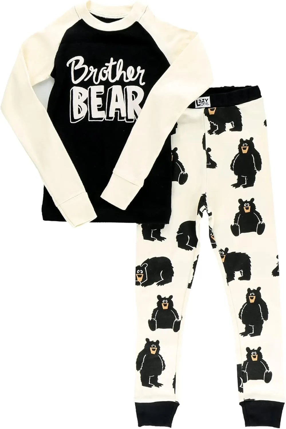 Lazy One Matching Family Pajama Sets for Adults, Kids, and Baby (Family Bear)