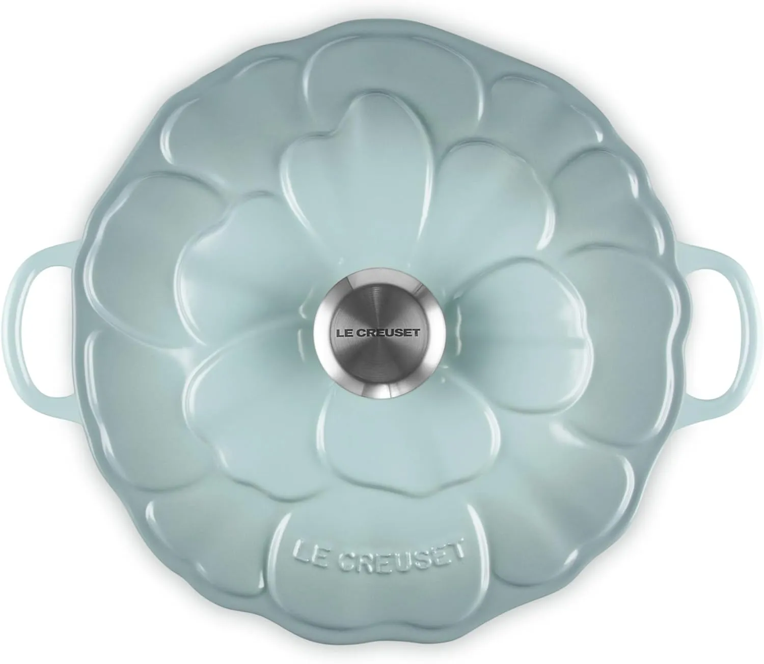 Le Creuset Signature Enameled Cast Iron Petal Braiser, 2.25qt., Sea Salt