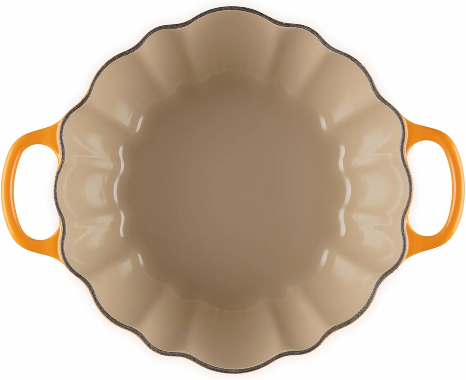 Le Creuset Enameled Cast Iron Figural Pumpkin Cocotte, 4 qt., Persimmon with Gold Figural Knob