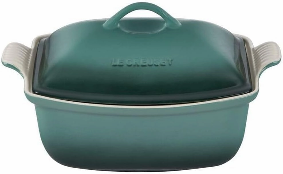 Le Creuset Heritage Stoneware Deep Baker with Lid, 4.5 qt., Artichaut