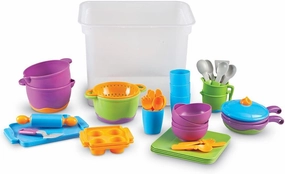 Learning Resources New Sprouts Classroom Kitchen Set - 45 Pieces, Ages 2  Pretend Play Food for Toddlers, Preschool Learning Toys, Kitchen Play Toys for Kids