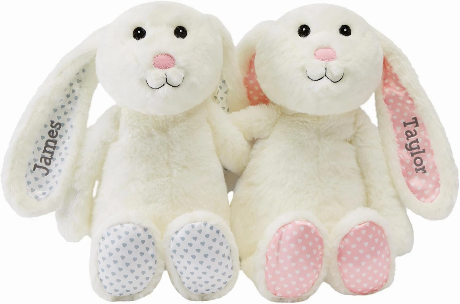 Let's Make Memories Personalized Hugging Plush Bunnies - Easter Bunny - Bunny Stuffed Animal - for Couples - for Him - for Her