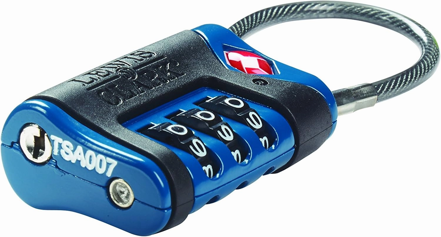 Lewis N. Clark TSA Cable Lock 2 Pack, Blue
