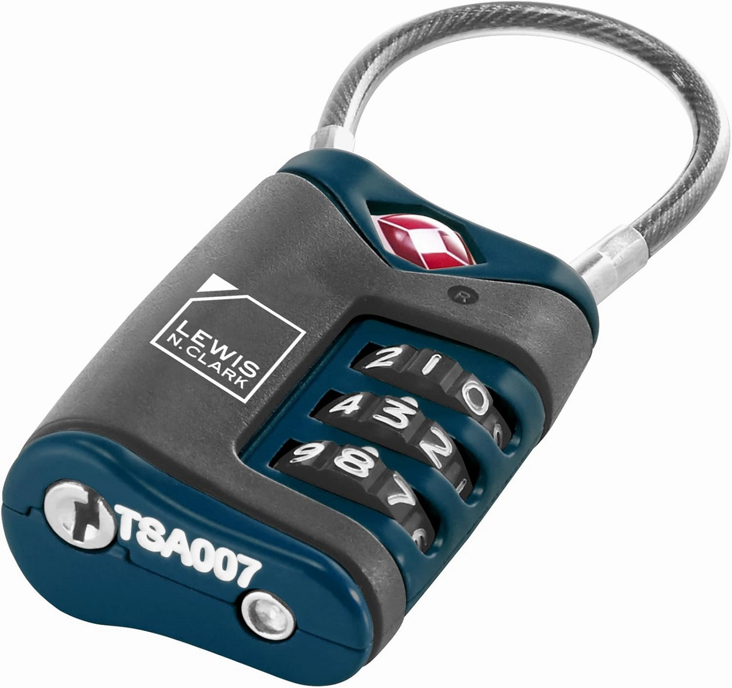 Lewis N. Clark TSA Cable Lock 2 Pack, Blue