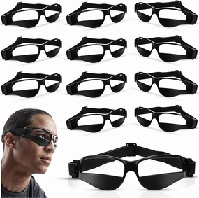 Liberty Imports 12 Pack Basketball Dribbling Goggles Adjustable Sport Training Glasses Aid for Team Training Aid Basketball Equipment Safety Specs for Adult Teenagers Youth