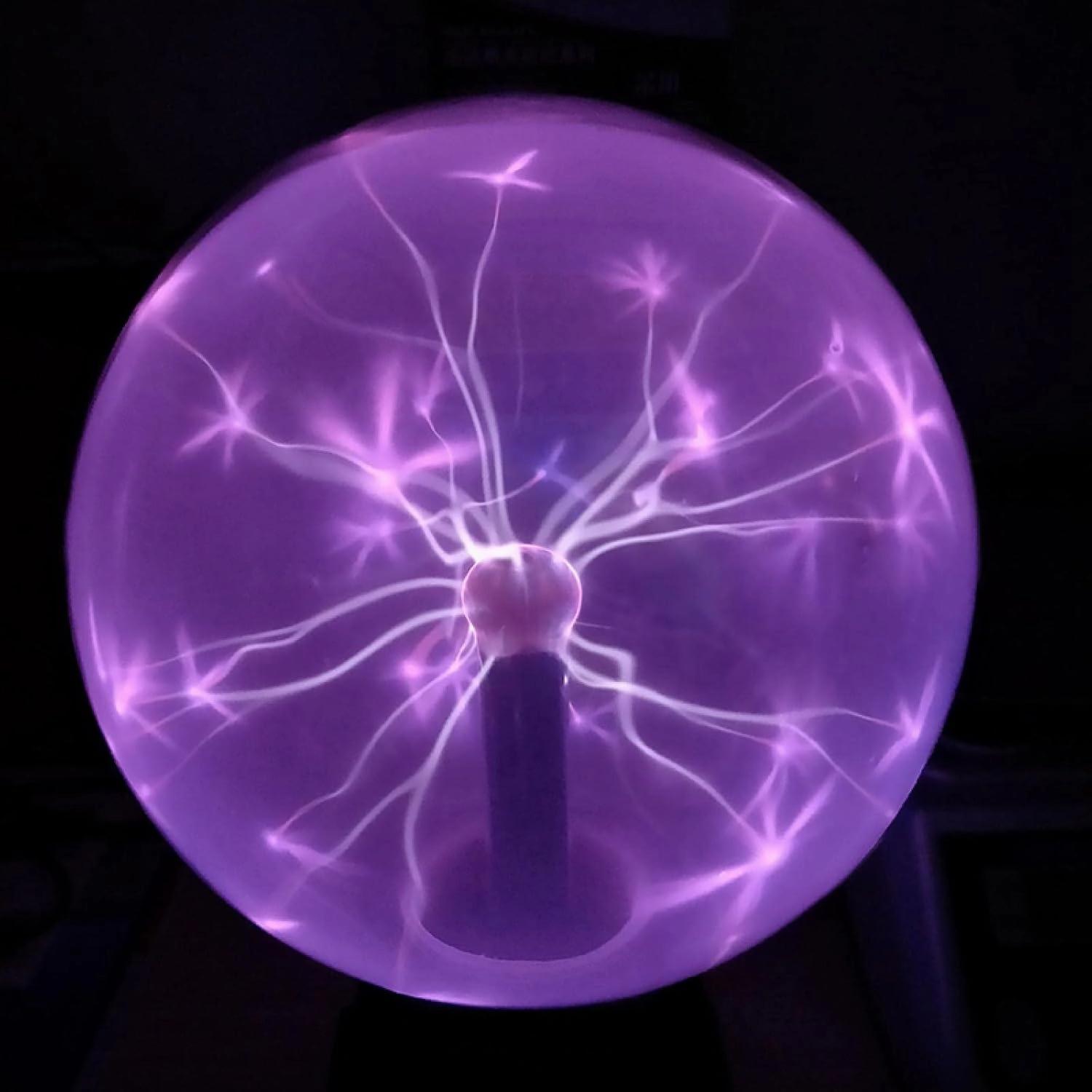 Lightning Ball Ion Ball Tesla Coil Glow Ball Arc Ball Touch Lightning Can Be Voice Controlled 8Inblue