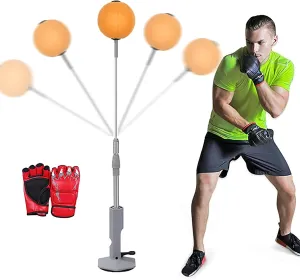 Lightweight Boxing Reflex Bag with Gloves, Home Suction Cup Style Boxing Speed Ball for Teens & Adults for Reaction & Aiming & Agility Training, Portable Boxing Equipment, for Stress Relief & Fitness