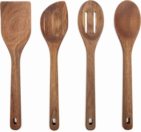 Lipper International Acacia Wood Cooking Tools, Set of 4
