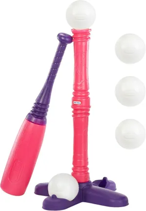 Little Tikes T-Ball Set, Pink, 5 Balls, for Toddlers Ages 18  Months (8768)