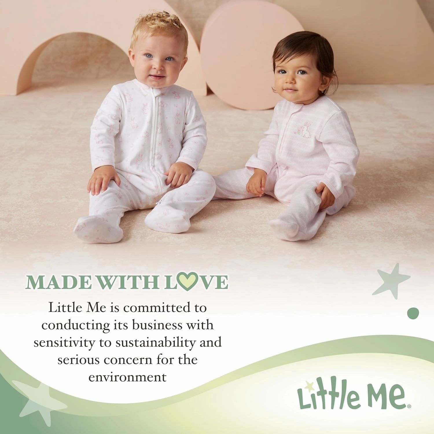 Little Me Clothes for Baby 3-Pack 100% Cotton Scratch Free Tag Bodysuits, Newborn to 9 Months