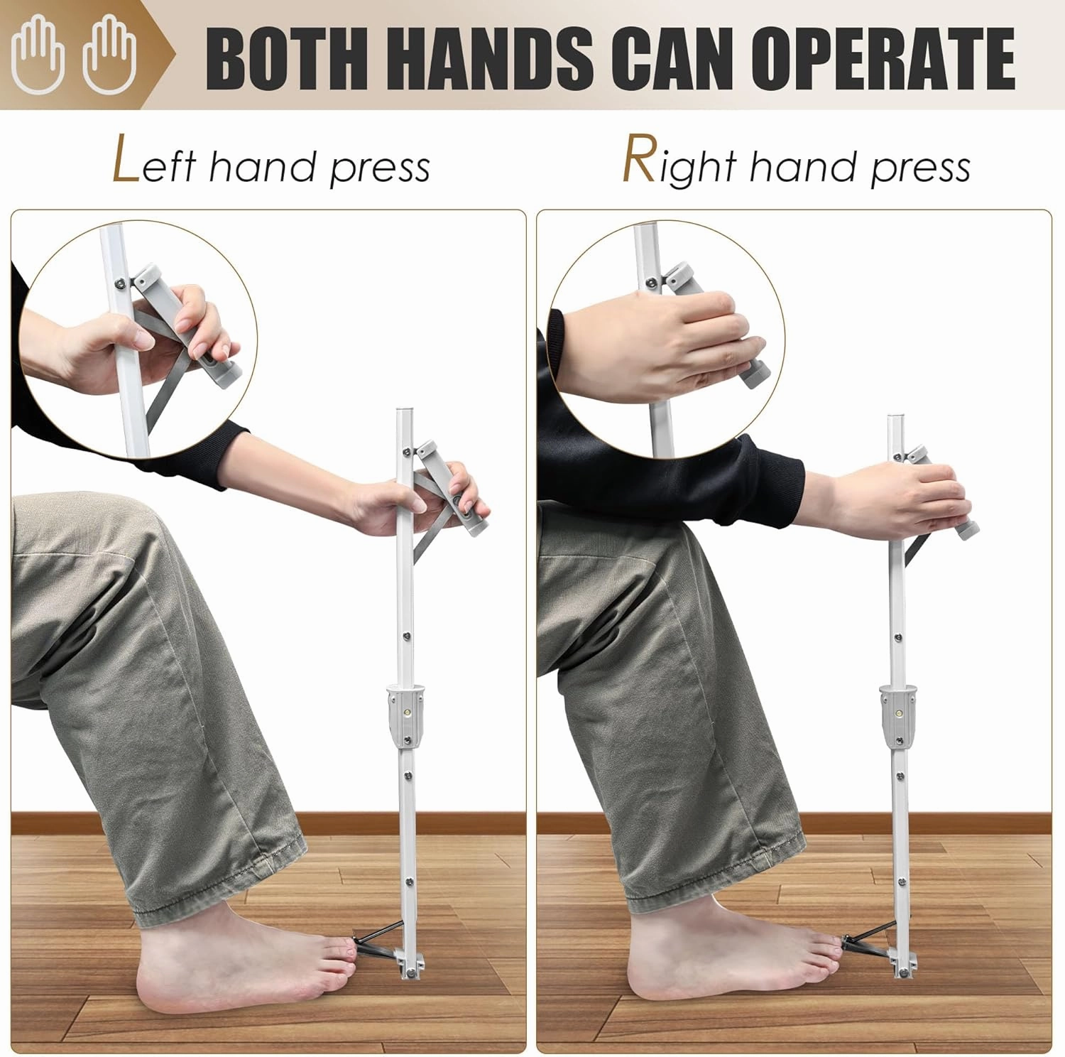 Long Handled Toenail Clippers Ideal for Limited Mobility Users,No Bending Required,for Seniors,Obese, Pregnant Easy Trimming（28''White）