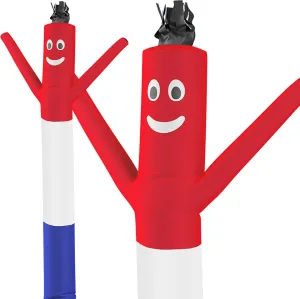 LookOurWay Air Dancers Inflatable Tube Man Attachment - 10 Feet Tall Wacky Waving Inflatable Dancing Tube Guy for Business Promotion - Blower Not Included - Red/White/Blue USA