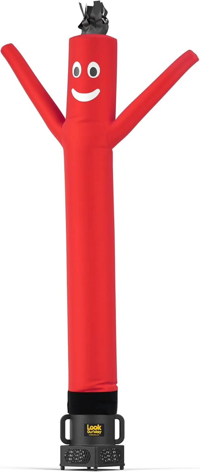 LookOurWay Air Dancers Wacky Waving Inflatable Tube Man - 7ft Tall Inflatable Dancing Man with Weather-Resitant Blower for Business Advertising - Red